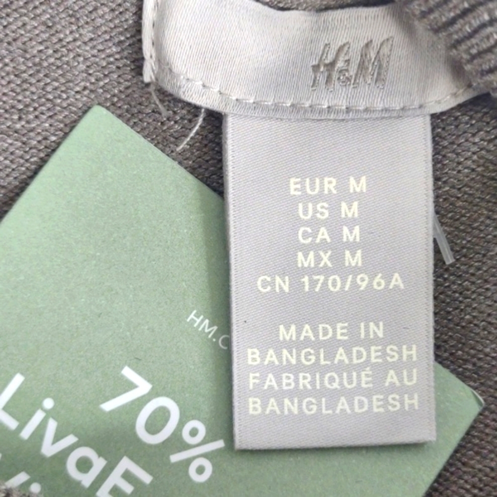 H&M tannish Gray long sleeve turtleneck sweater, size Medium, NWT - Picture 5 of 9